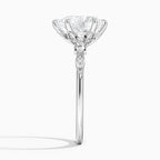 18K Solid Gold Poppy Pear Accent Lab Diamond Ring