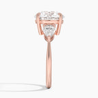 Pear Cut Three-Stone Engagement Ring in Solid Gold⁠