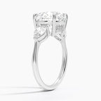 Pear Cut Three-Stone Engagement Ring in Solid Gold⁠