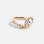 18K Solid Gold Elaf Oval Diamond Engagement Ring
