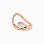 18K Solid Gold Farida Pear Diamond Engagement Ring