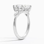 18K Solid Gold Rosea Marquise Accent Lab Diamond Ring