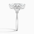 18K Solid Gold Rosea Marquise Accent Lab Diamond Ring
