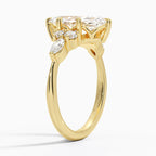 18K Solid Gold Rosea Marquise Accent Lab Diamond Ring