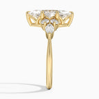18K Solid Gold Rosea Marquise Accent Lab Diamond Ring