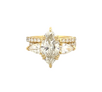 18K Solid Gold Marquise Pavé 4 Carat Lab Diamond Ring Sets
