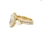 18K Solid Gold Marquise Pavé 4 Carat Lab Diamond Ring Sets