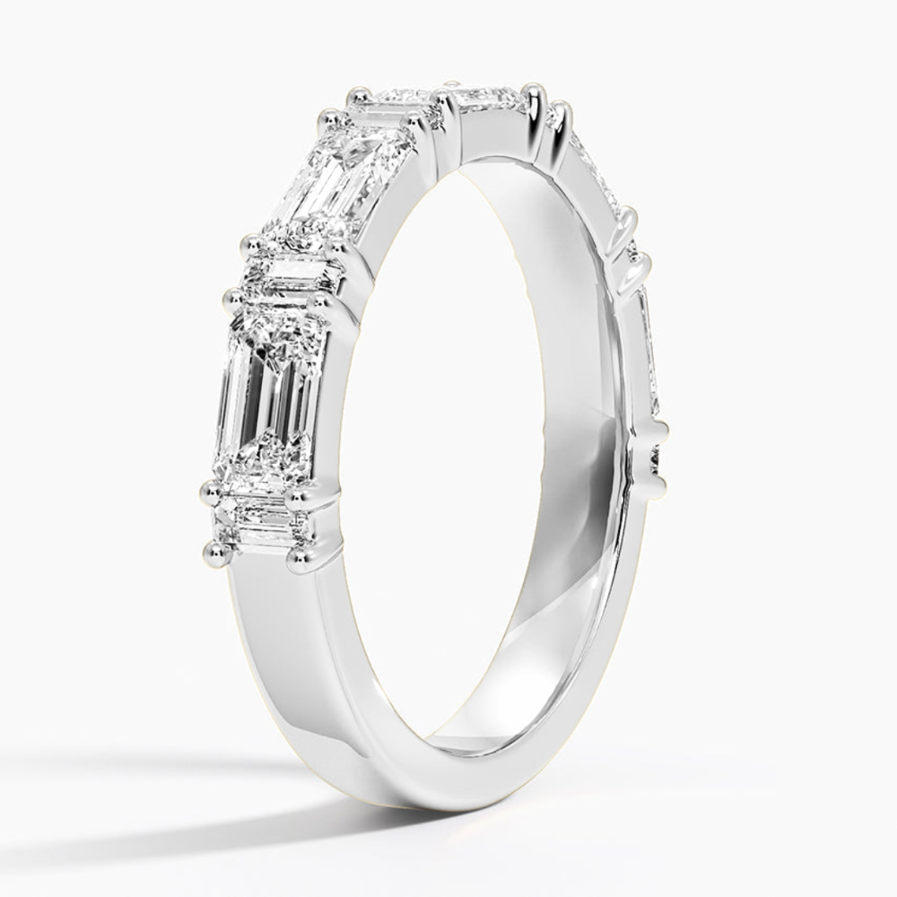 Half Eternity Lab Grown Diamond Ring Band 18K Gold - Michelle