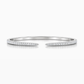Slavia Pave Lab Diamond ( 1 ct. tw) Open Bangle Bracelet 18K Gold