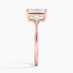 18K Solid Gold Trilogy Lab Diamond Ring