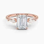 18K Solid Gold Trilogy Lab Diamond Ring