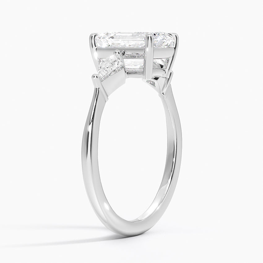 18K Solid Gold Trilogy Lab Diamond Ring