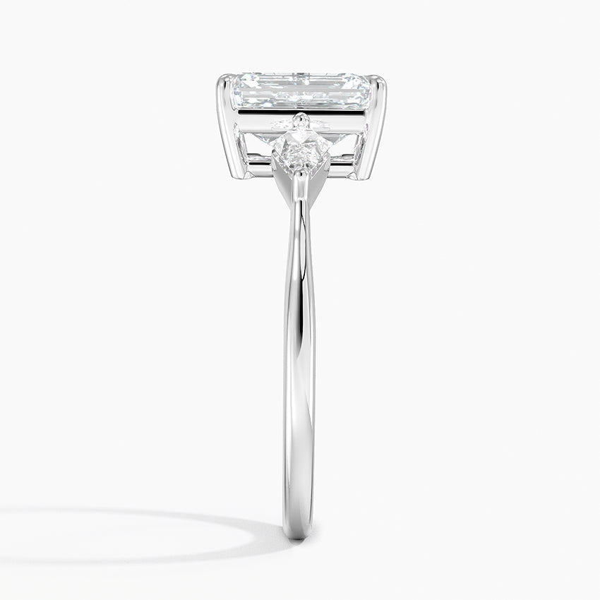 18K Solid Gold Trilogy Lab Diamond Ring