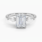 18K Solid Gold Trilogy Lab Diamond Ring