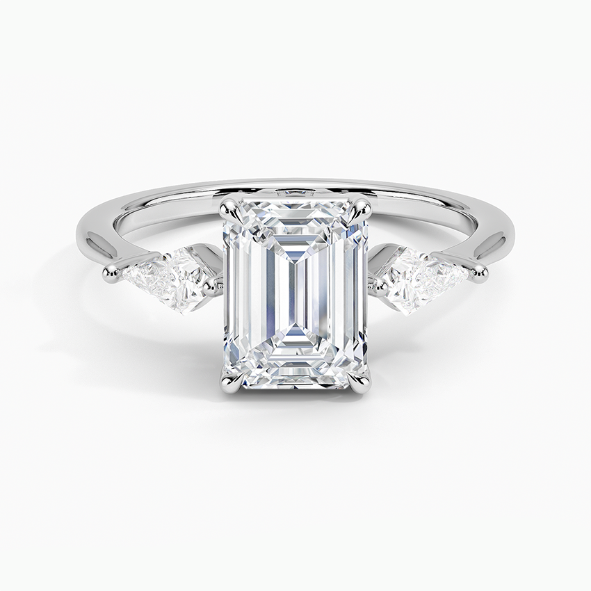 18K Solid Gold Trilogy Lab Diamond Ring