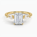 18K Solid Gold Trilogy Lab Diamond Ring