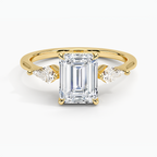 18K Solid Gold Trilogy Lab Diamond Ring