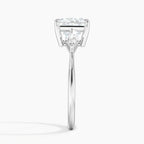 18K Solid Gold Diamond Three Stone Ring
