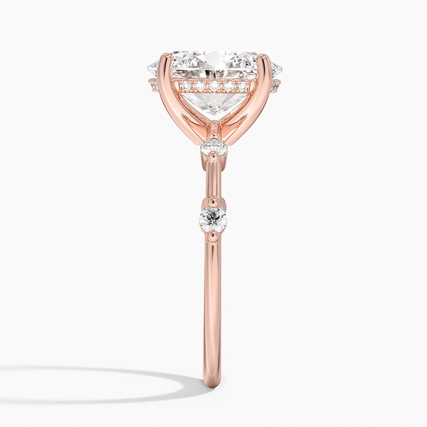 Taleen Unique Lab Grown Diamond Engagement Ring in 18k Gold - Oval