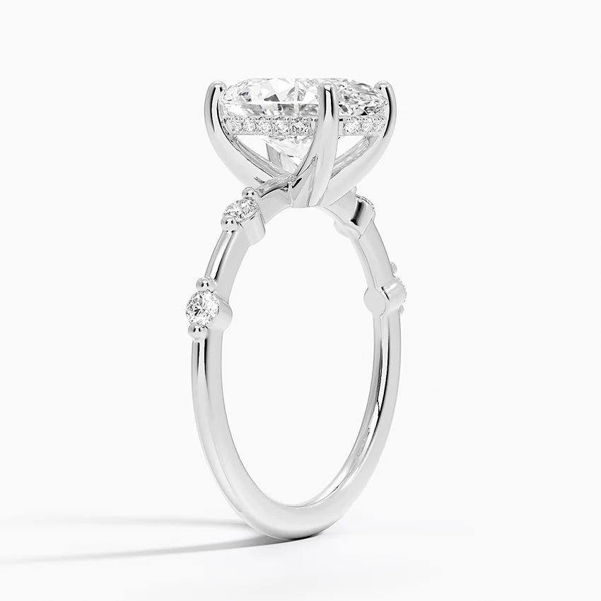 Taleen Unique Lab Grown Diamond Engagement Ring in 18k Gold - Oval