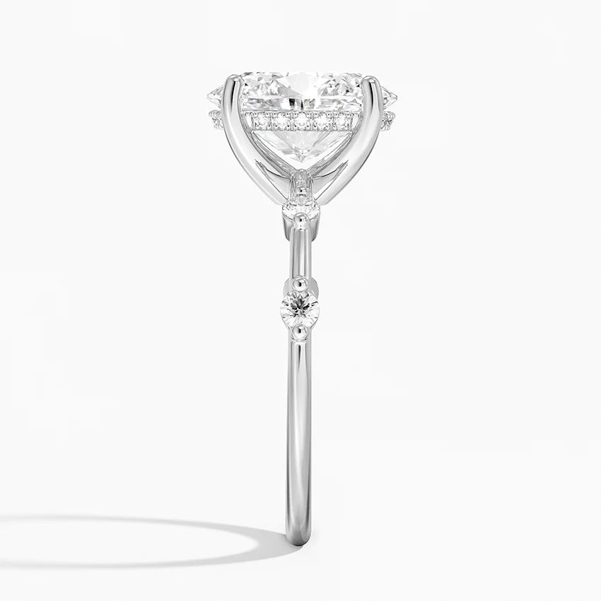 Taleen Unique Lab Grown Diamond Engagement Ring in 18k Gold - Oval