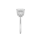 18K Solid Gold Princess Trilogy Lab Diamond Engagement Ring