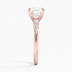 18K Solid Gold Verdina Cushion Accent Lab Diamond Ring