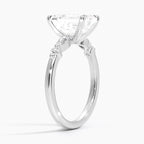 18K Solid Gold Verdina Emerald Accent Lab Diamond Ring