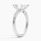 18K Solid Gold Verdina Marquise Accent Lab Diamond Ring
