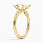 18K Solid Gold Verdina Marquise Accent Lab Diamond Ring