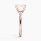 18K Solid Gold Verdina Princess Accent Lab Diamond Ring