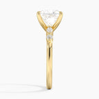 18K Solid Gold Verdina Princess Accent Lab Diamond Ring