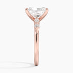 18K Solid Gold Verdina Radiant Accent Lab Diamond Ring