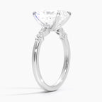18K Solid Gold Verdina Radiant Accent Lab Diamond Ring