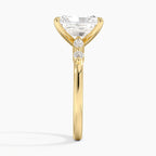 18K Solid Gold Verdina Radiant Accent Lab Diamond Ring