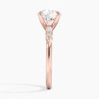 18K Solid Gold Verdina Round Accent Lab Diamond Ring