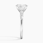 18K Solid Gold Verdina Oval Accent Lab Diamond Ring