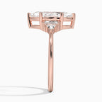 18K Solid Gold Violet Marquise Accent Lab Diamond Ring