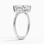 18K Solid Gold Violet Marquise Accent Lab Diamond Ring