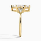 18K Solid Gold Violet Marquise Accent Lab Diamond Ring
