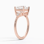 18K Solid Gold Violet Princess Accent Lab Diamond Ring