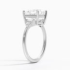 18K Solid Gold Violet Princess Accent Lab Diamond Ring