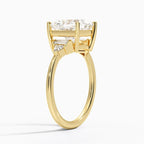 18K Solid Gold Violet Princess Accent Lab Diamond Ring