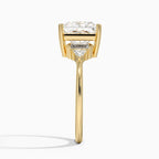 18K Solid Gold Violet Princess Accent Lab Diamond Ring