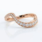 18K Solid Gold Velora Eye Marquise Solitaire Ring Set