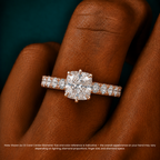 18K Solid Gold Venera Emerald Lab Diamond 0.5 Carat Ring