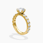 18K Solid Gold Venera Emerald Lab Diamond 0.5 Carat Ring