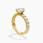 18K Solid Gold Venera Emerald Lab Diamond 0.5 Carat Ring