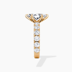 18K Solid Gold Venera Emerald Lab Diamond 0.5 Carat Ring
