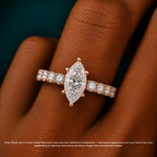 18K Solid Gold Venera Emerald Lab Diamond 0.5 Carat Ring